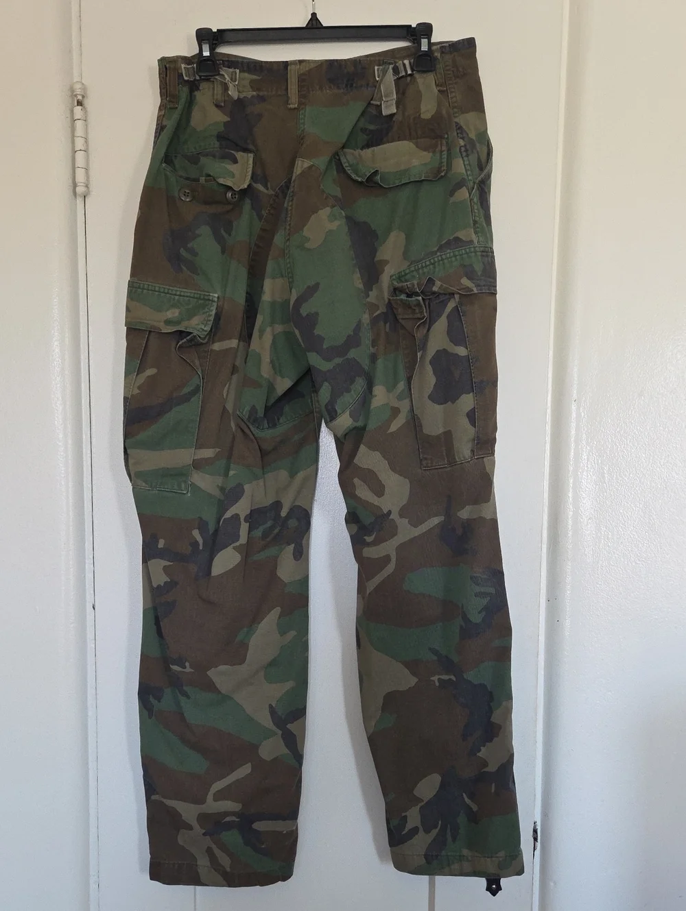 Vintage US Military Camouflage Cargo Utility Pant Adjustable Waist Size 36w